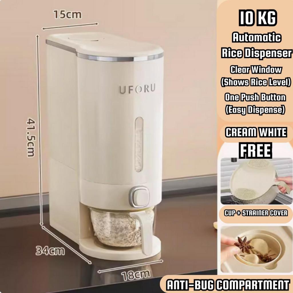 C&C Bekas Beras Kitchen Rice Storage Food Container Bekas Beras 10kg Rice Dispenser Tempat Beras Bucket Automatic
