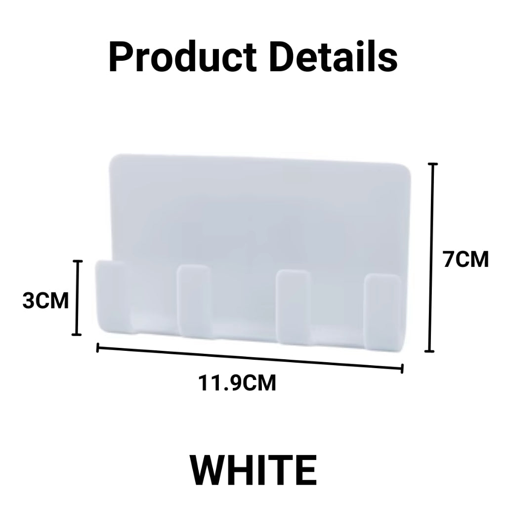 C&C Wall Mounted Phone Holder Nordic Self Adhesive Hooks Organizer Keys Hanger Towel Clip Storage Rack Penyangkut