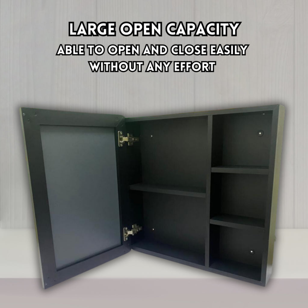 C&C RINOCON Aluminum Bathroom Cabinet Mirror Powder Coated Aluminum Cabinet Mirror Aluminium Kabinet Cermin Tandas