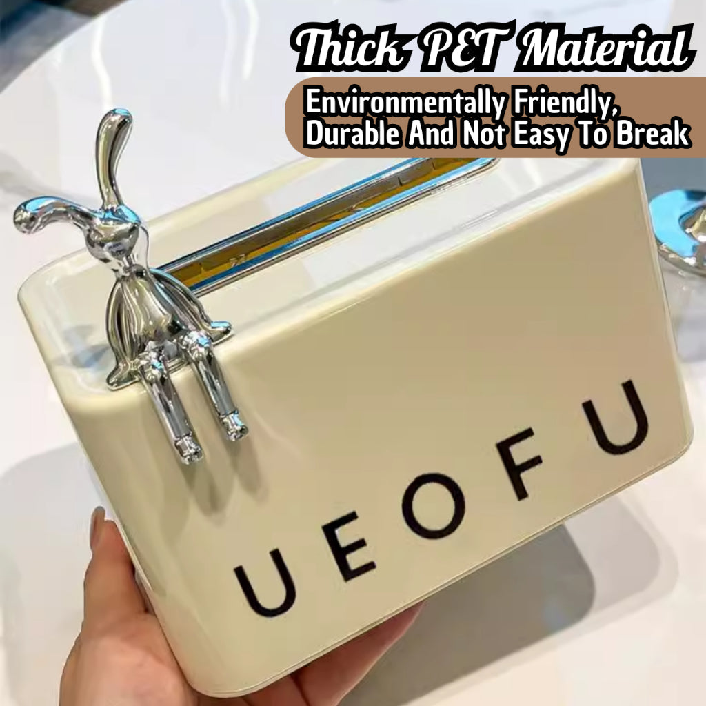 C&C UEOFU Tissue Holder Box Nordic Design ins Cream Tissue Box Tissue Box Holder Container Auto Lifting with Spring