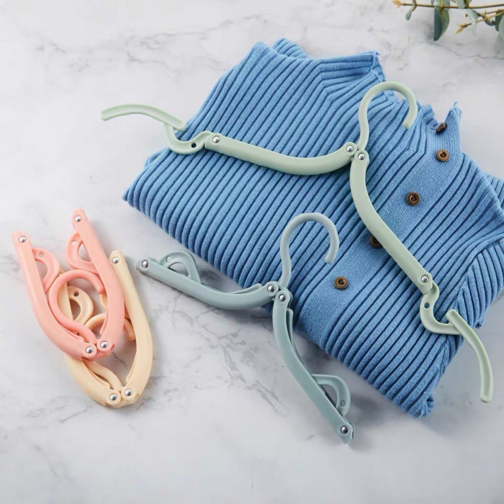 Foldable Travel Hanger Home Camping Mini Non-slip Clothes Shirt Sweaters Dress Hanger Drying Rack 1 PIECE