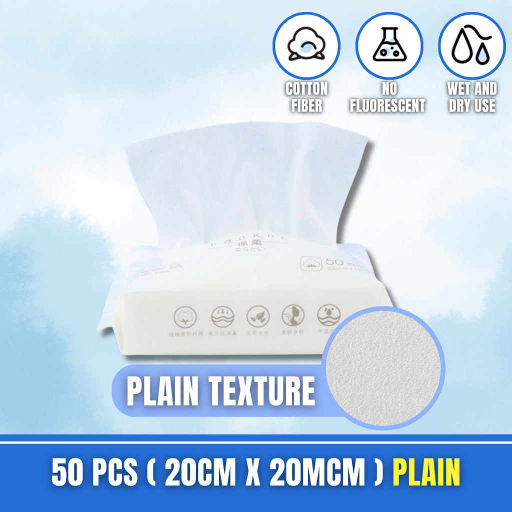 C&C Tissue Kapas Muka Face Towel Make Up Facial Tissue Disposable Facial Cotton Facial Towel