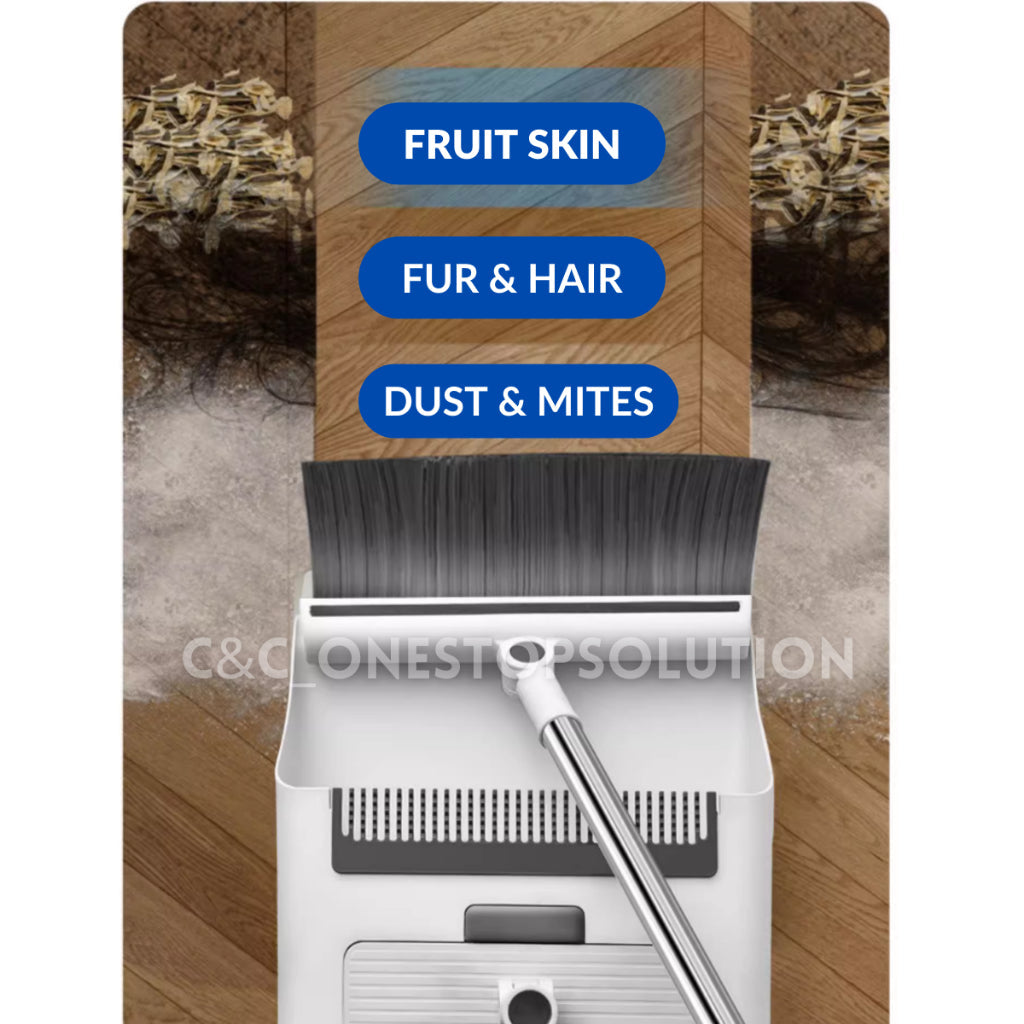 4 in 1 Foldable Broom Dustpan Set Broom Set Water Wiper Penyapu dan Penyodok Set Lantai