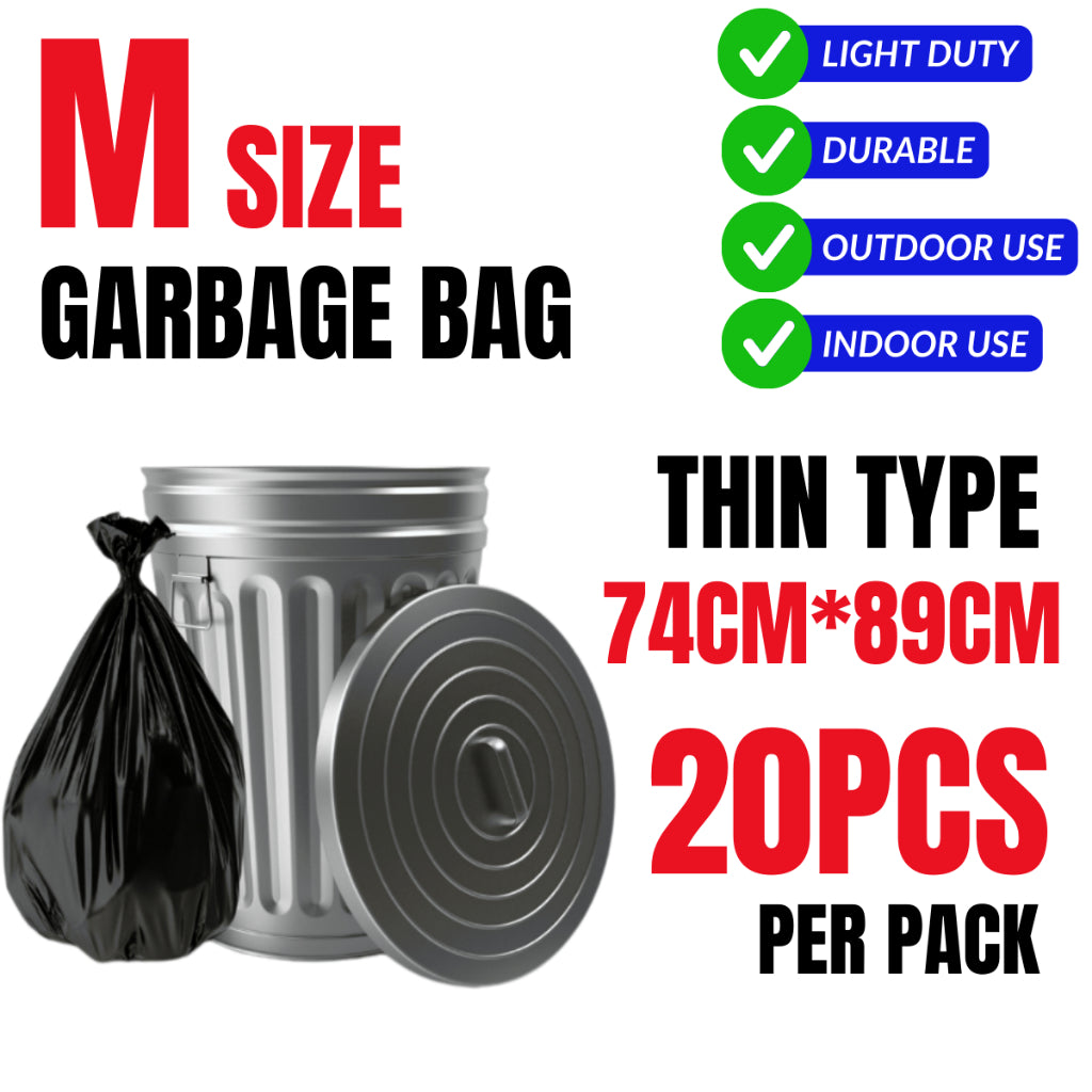 Extra Thick Garbage Bag Trash Bag Rubbish Bag Plastic Bag S/M/L/XL Beg Sampah Tebal Beg Plastik
