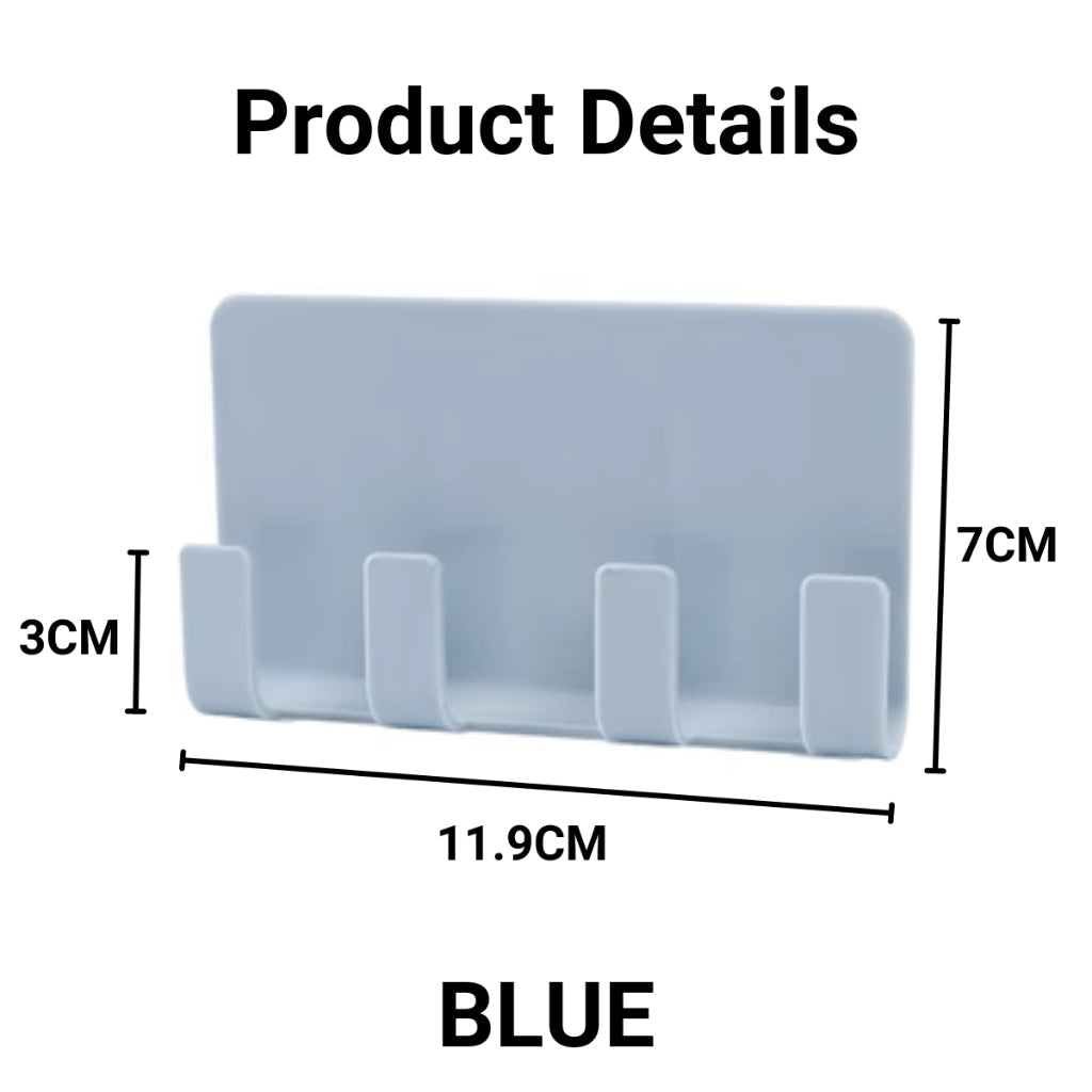 C&C Wall Mounted Phone Holder Nordic Self Adhesive Hooks Organizer Keys Hanger Towel Clip Storage Rack Penyangkut