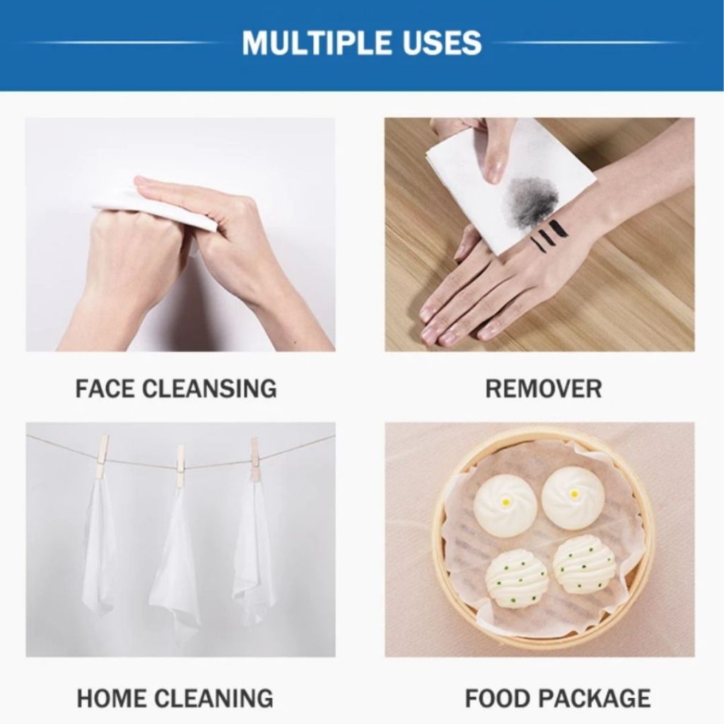 C&C Tissue Kapas Muka Face Towel Make Up Facial Tissue Disposable Facial Cotton Facial Towel