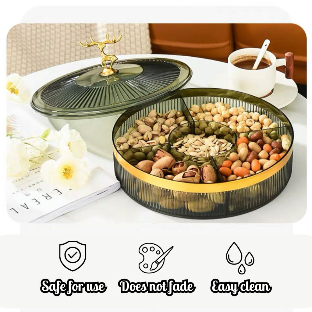 C&C Dried Fruit Candy Biscuit Storage Box Candy Tray Snack Tray Bekas Pusing Biskut Gula Raya Bekas Kuih Raya