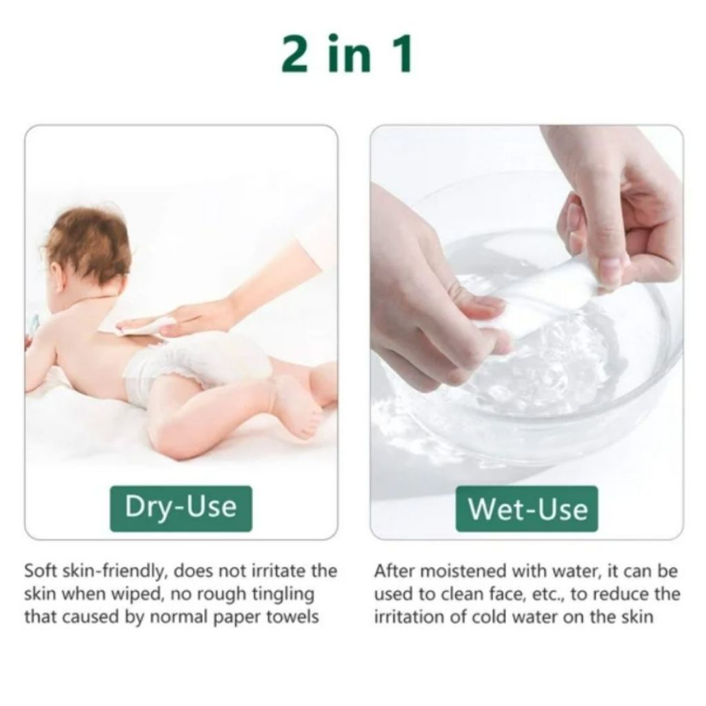 C&C Tissue Kapas Muka Face Towel Make Up Facial Tissue Disposable Facial Cotton Facial Towel