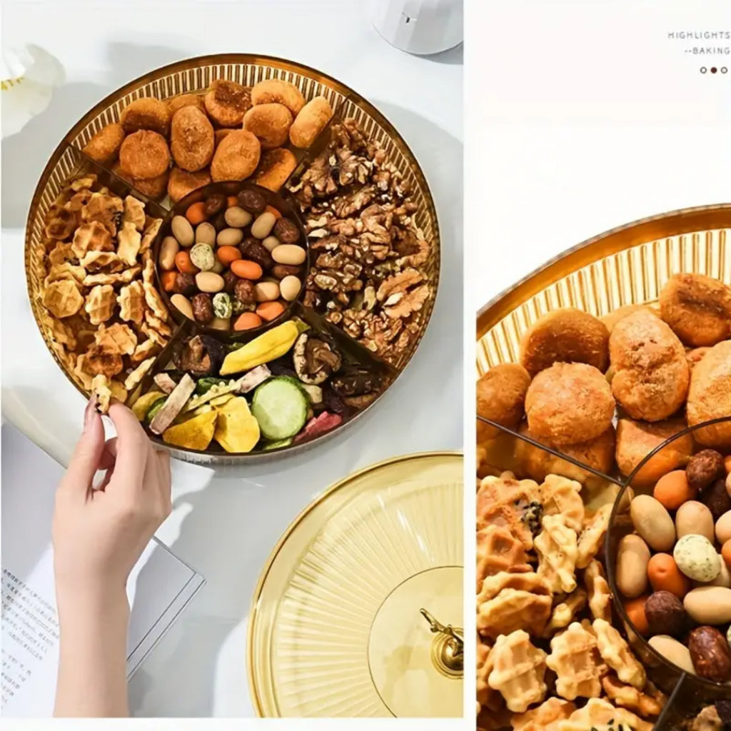C&C Dried Fruit Candy Biscuit Storage Box Candy Tray Snack Tray Bekas Pusing Biskut Gula Raya Bekas Kuih Raya