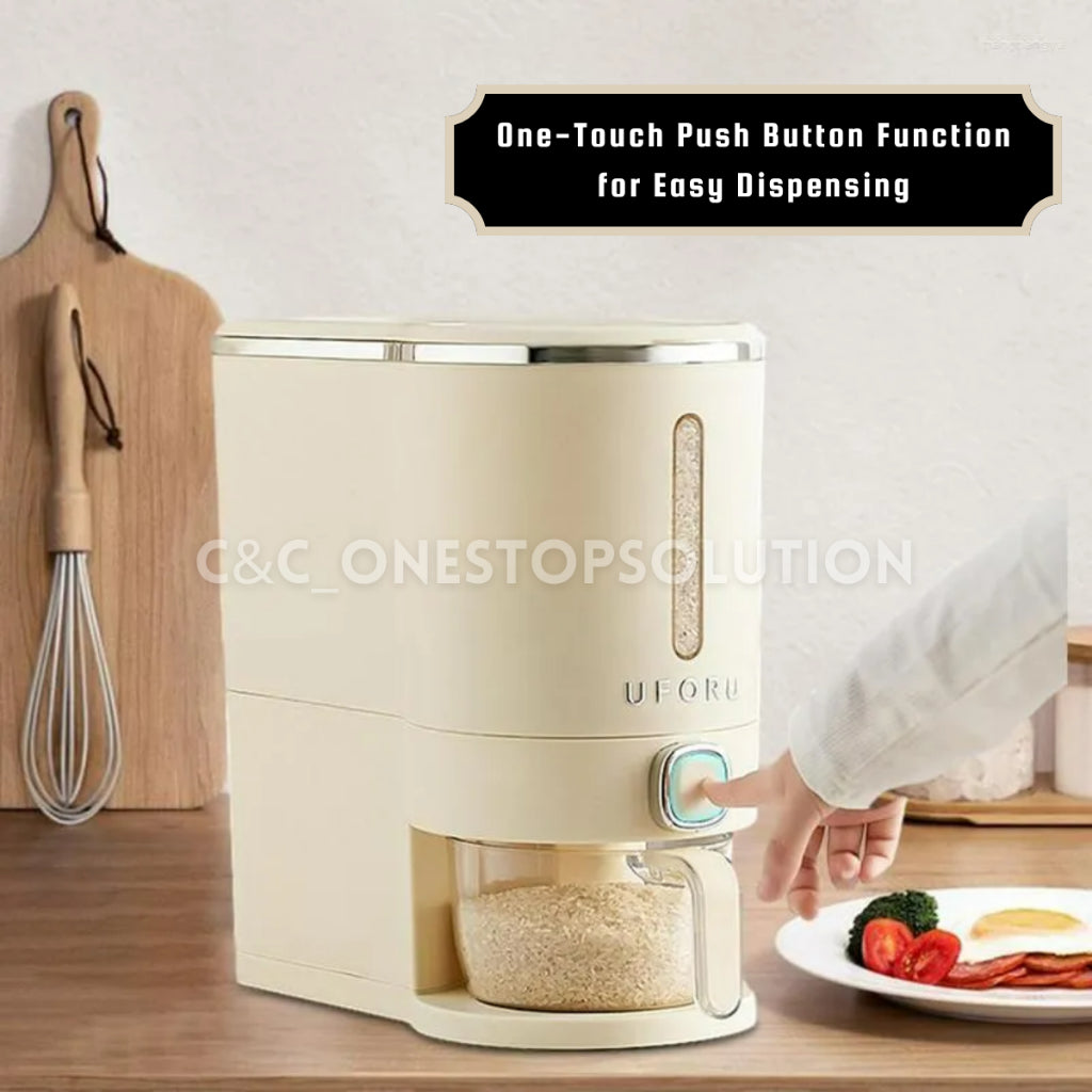 C&C 10kg Rice Dispenser Airtight Automatic Rice Dispenser Rice Storage Box Rice Box Bekas Beras 10kg Bekas Telur