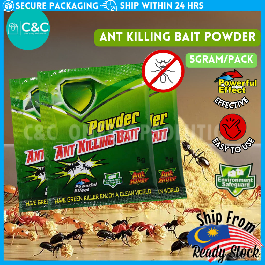 Power Ant Killing Bait / Power Cockroach Killing Bait 5g Insect Bait Ubat Semut Lipas (serbuk semut/lipas)