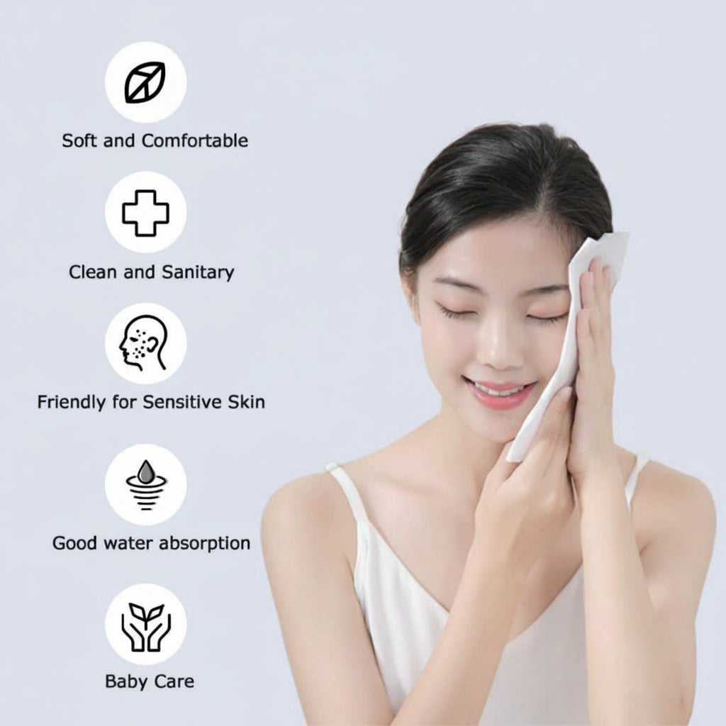 C&C Tissue Kapas Muka Face Towel Make Up Facial Tissue Disposable Facial Cotton Facial Towel