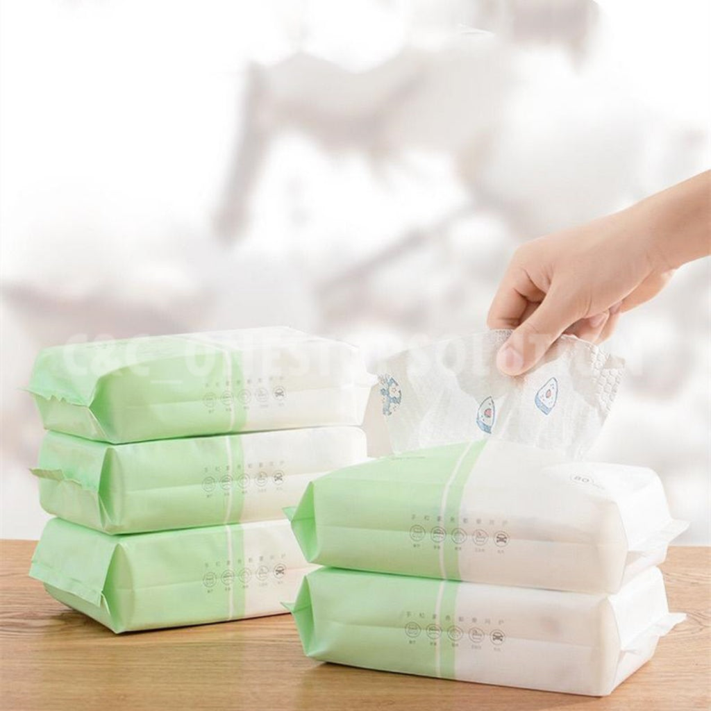 50 Sheets/Pack Lazy Rag Wet / Dry Cleaning Towel Disposable Kitchen Washing Cloth Dish Cleaner Kain Lap Basah