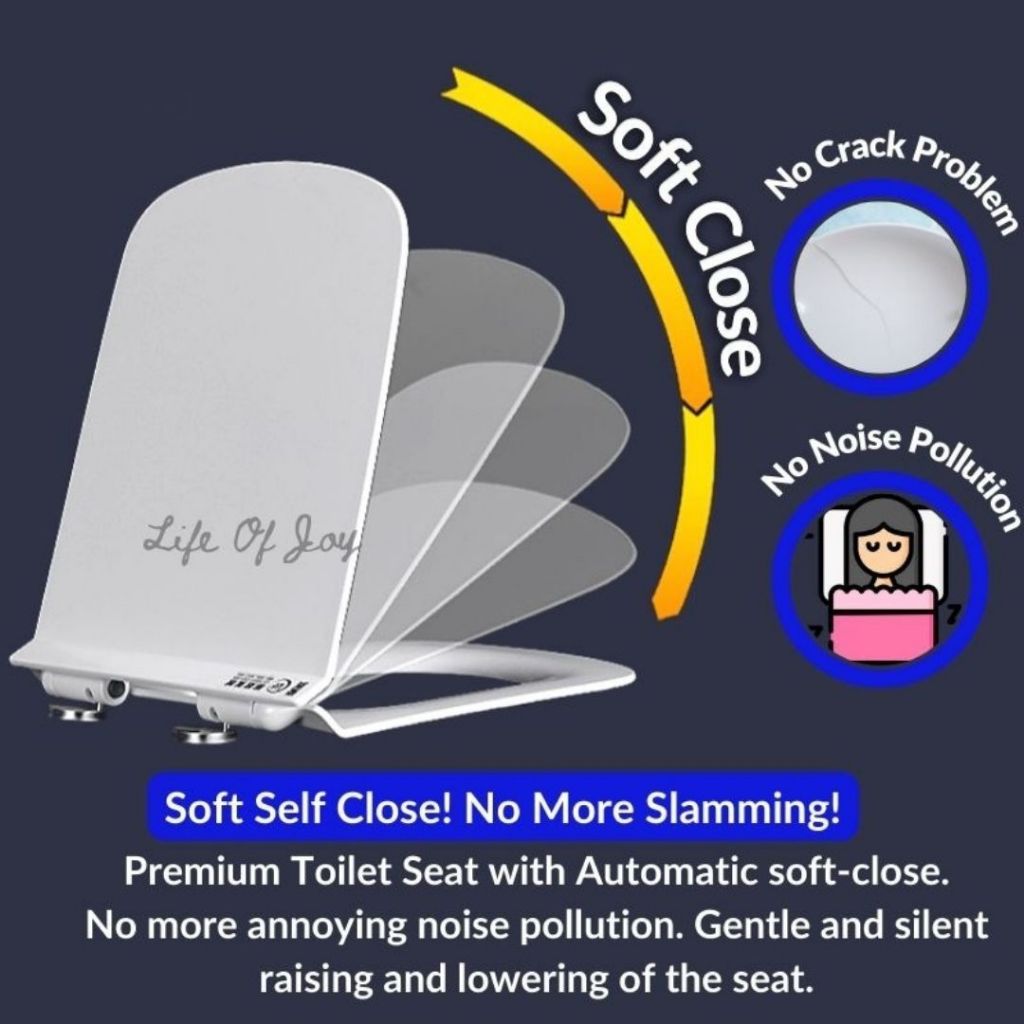 C&C Toilet Seat Cover Penutup Tandas Duduk Square Mangkuk Tandas Toilet Bowl Cover Jamban Duduk