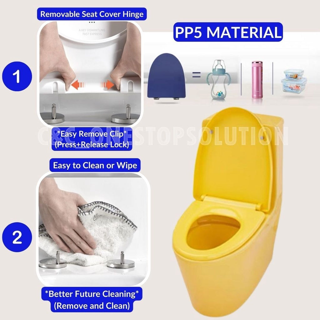 C&C Toilet Bowl Cover Toilet Seat Cover Tandas Duduk Mangkuk Tandas Duduk Penutup Tandas Duduk UF