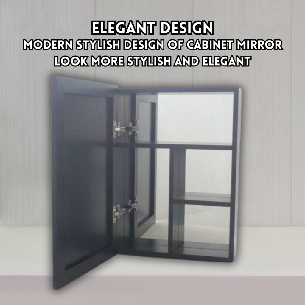 C&C RINOCON Aluminum Bathroom Cabinet Mirror Powder Coated Aluminum Cabinet Mirror Aluminium Kabinet Cermin Tandas