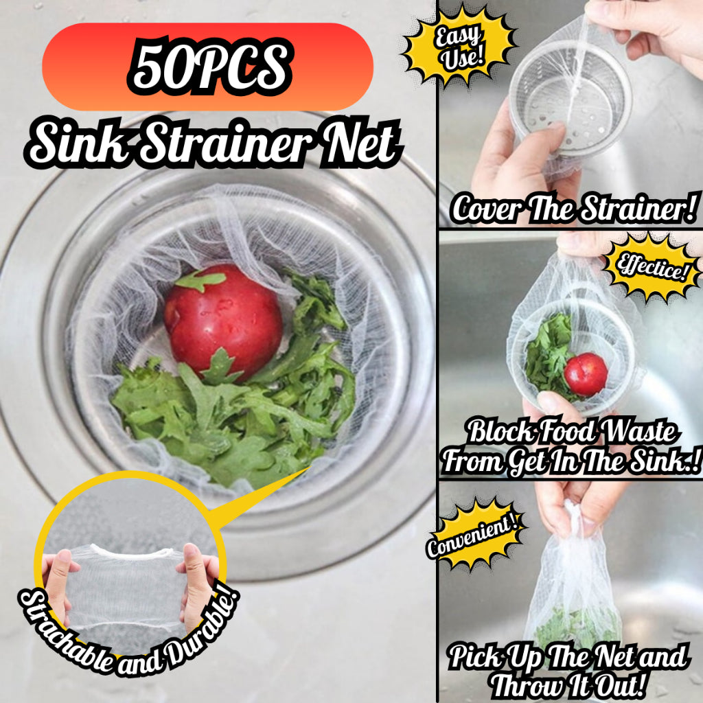 C&C Disposable Kitchen Bathroom Sink Filter Net Drain Mesh Filter Bag Anti-blocking Penapis Sinki Dapur