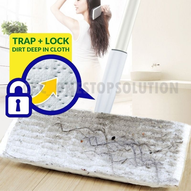 Penyapu Mop Flat Tisu Pakai Buang Wiper Wet Dry Tissue Wipes Kertas Floor Cleaning Lantai Magik Lap Habuk SuperValue Set