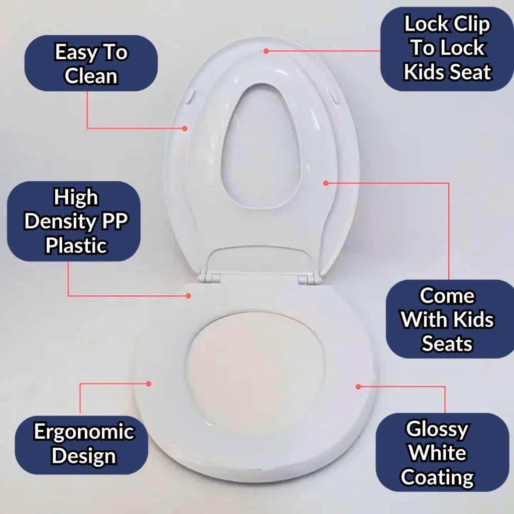 Adult + Kids Dual Toilet Seat Cover Dual Function Child Potty Train Bowl Mangkuk Tandas Dewasa Kanak-kanak Kerusi Duduk