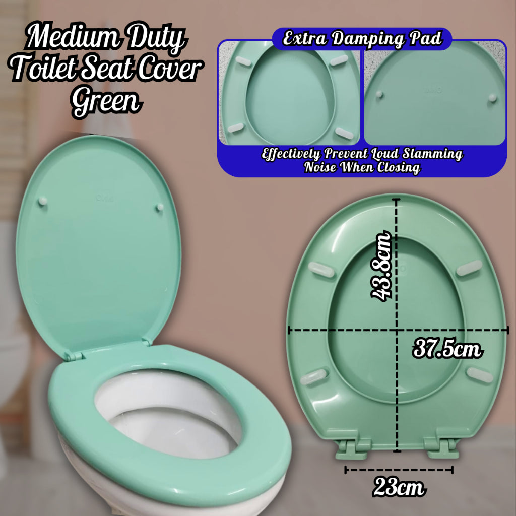 C&C Heavy Duty O Shape Toilet Seat Cover Adjustable Hinge Free Screw Nut Penutup Mangkuk Duduk Tandas