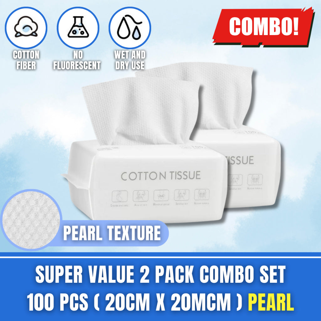 C&C Tissue Kapas Muka Face Towel Make Up Facial Tissue Disposable Facial Cotton Facial Towel
