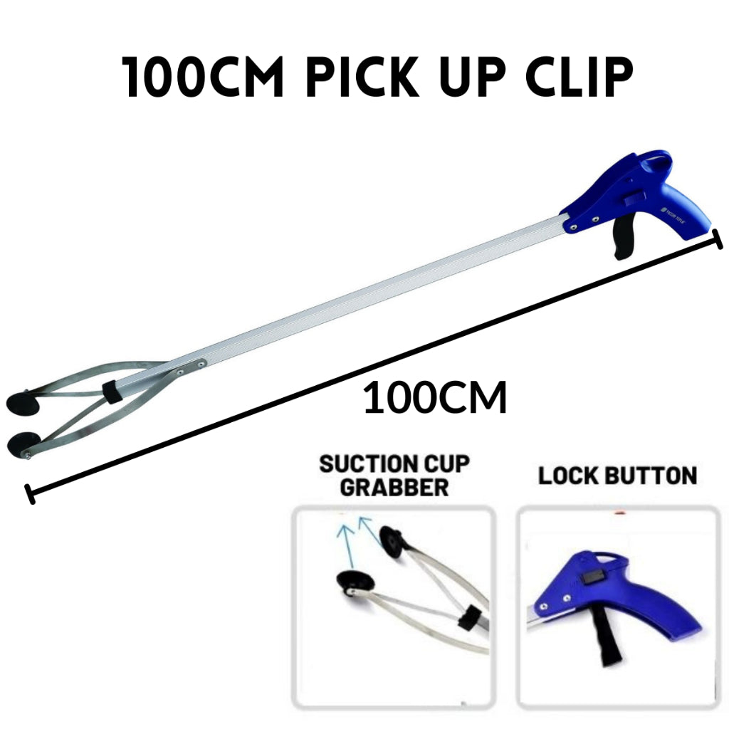 83 cm Heavy Duty Foldable Pick Up & Reaching Tool Long Handle Trash Picker Garbage Picker Strong Mobility Grip Hand
