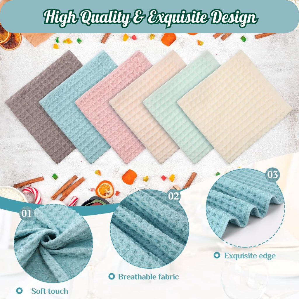 C&C Waffle Cloth Table Cleaning Dishwashing Cloth Microfiber Scouring Pad Absorbent Towel Tuala Serap Air