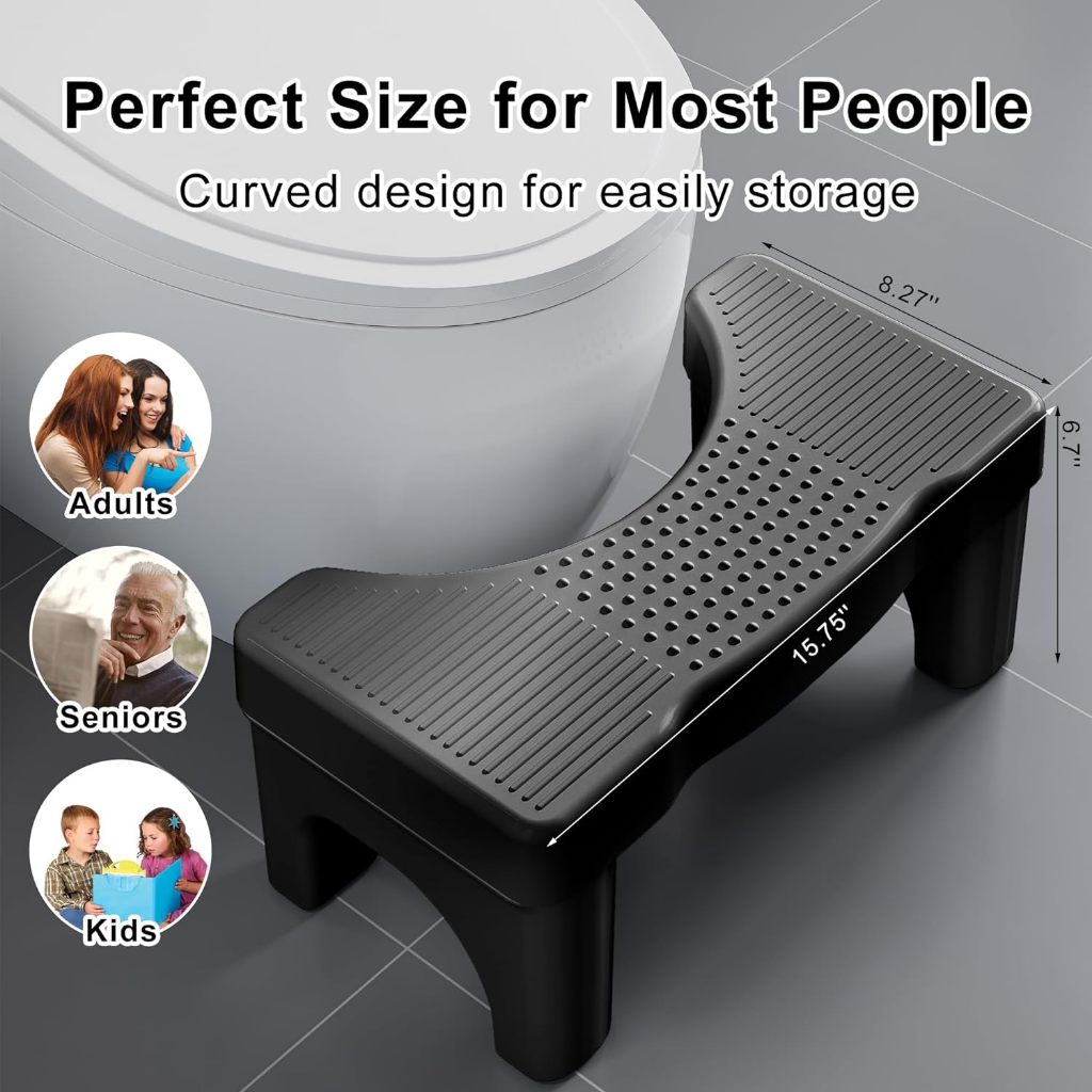 C&C Thick Adult Non-slip Foot Stool Squat Toilet Stool Squatty Potty Bathroom Toilet Stool Sit Seat Kerusi tandas