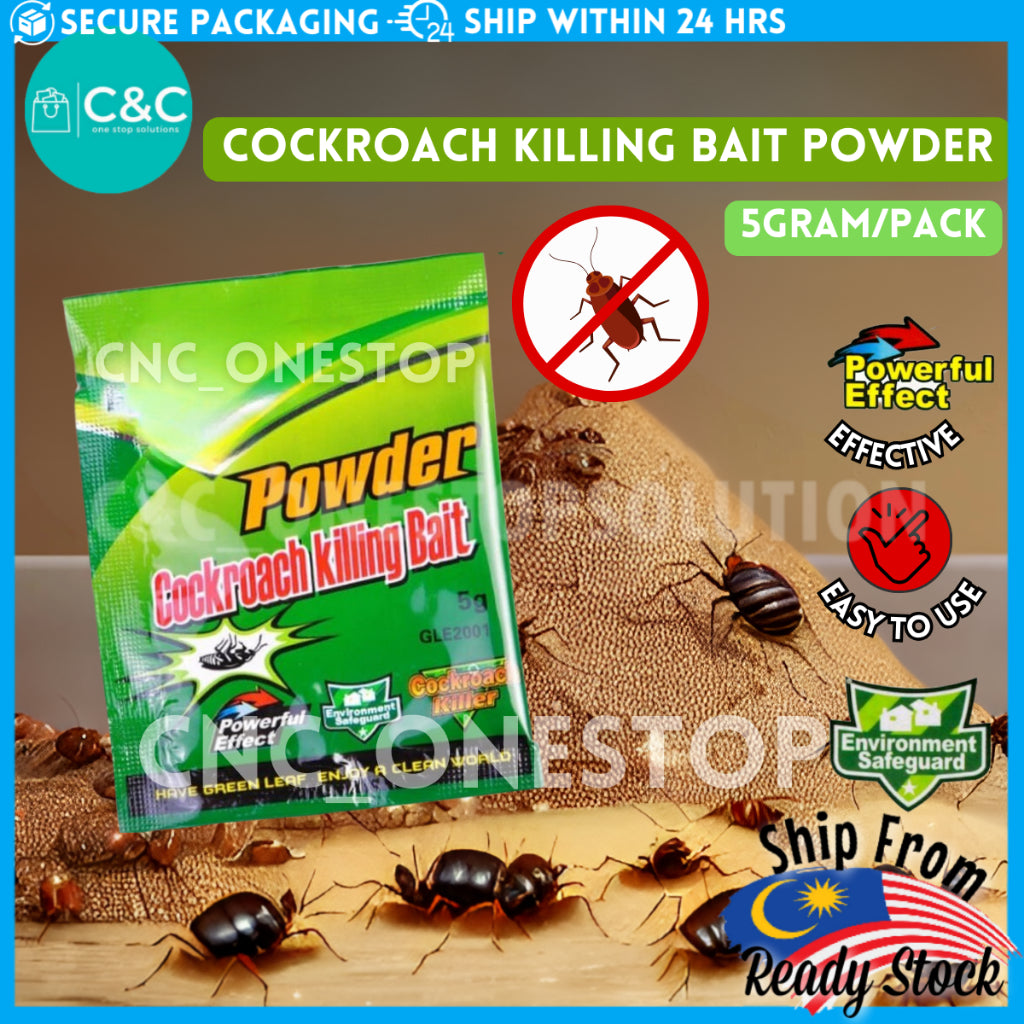 Power Ant Killing Bait / Power Cockroach Killing Bait 5g Insect Bait Ubat Semut Lipas (serbuk semut/lipas)