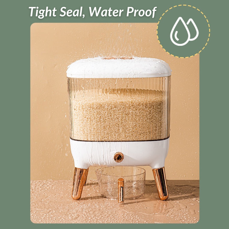 C&C Bekas Beras Kitchen Rice Storage Food Container Bekas Beras 10kg Rice Dispenser Tempat Beras Bucket Automatic