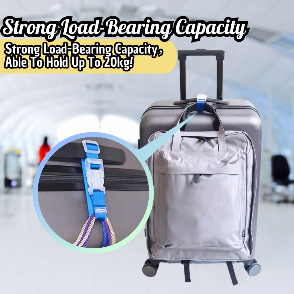 C&C Adjustable Travel Suitcase Luggage Carrier Strap Buckle Baggage Belt Hanging Strap Bagasi Tali Gantung Klip