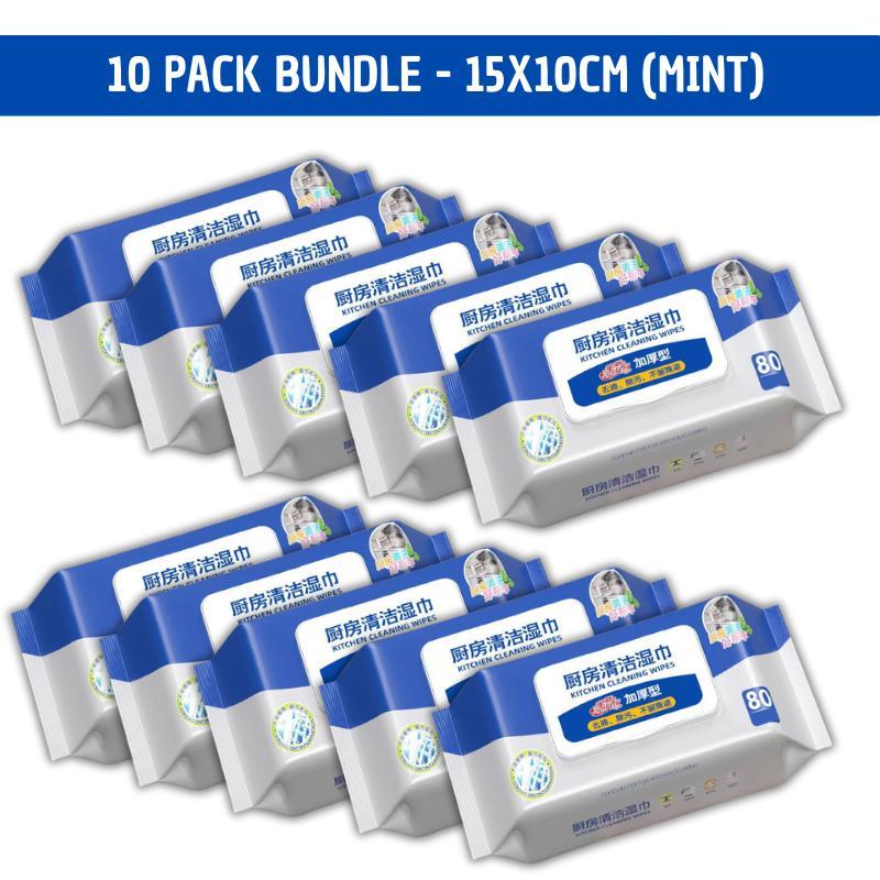 C&C 80pcs Kitchen Cleaning Wipes Bundle Strong Decontamination Kitchen Wipes Degreasing Tisu Basah Pembersih Dapur