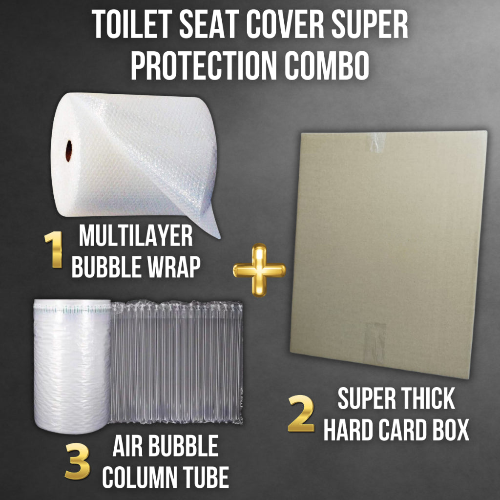 ADD ON Extra Protection For Toilet Seat Cover Bubble Wrap + Box Packaging + Air Bubble Column Tube
