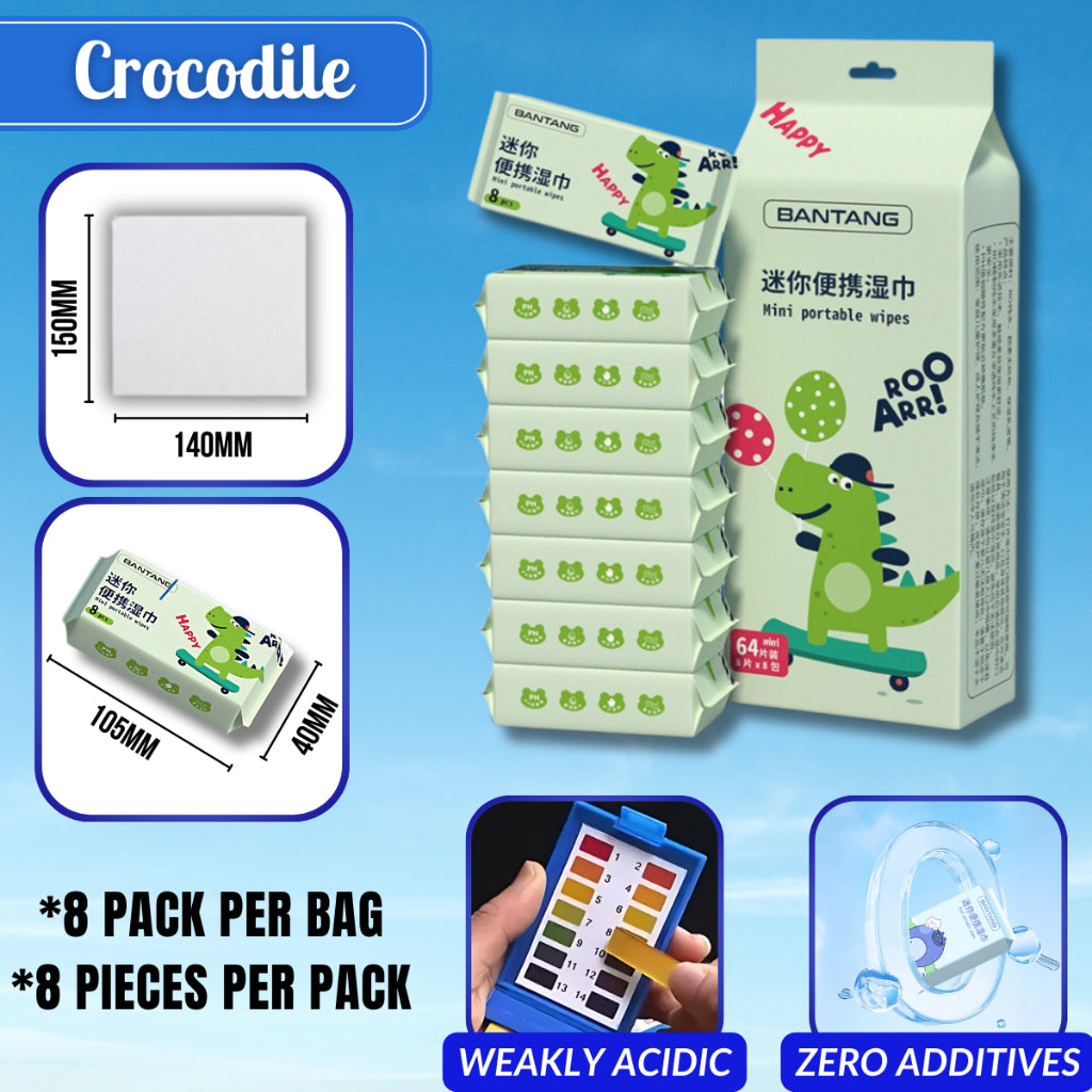 C&C Disposable Mini Baby Wipes Cleaning Wipes Portable Travel Wet Tissue Pocket Size Clean Wet Wipes