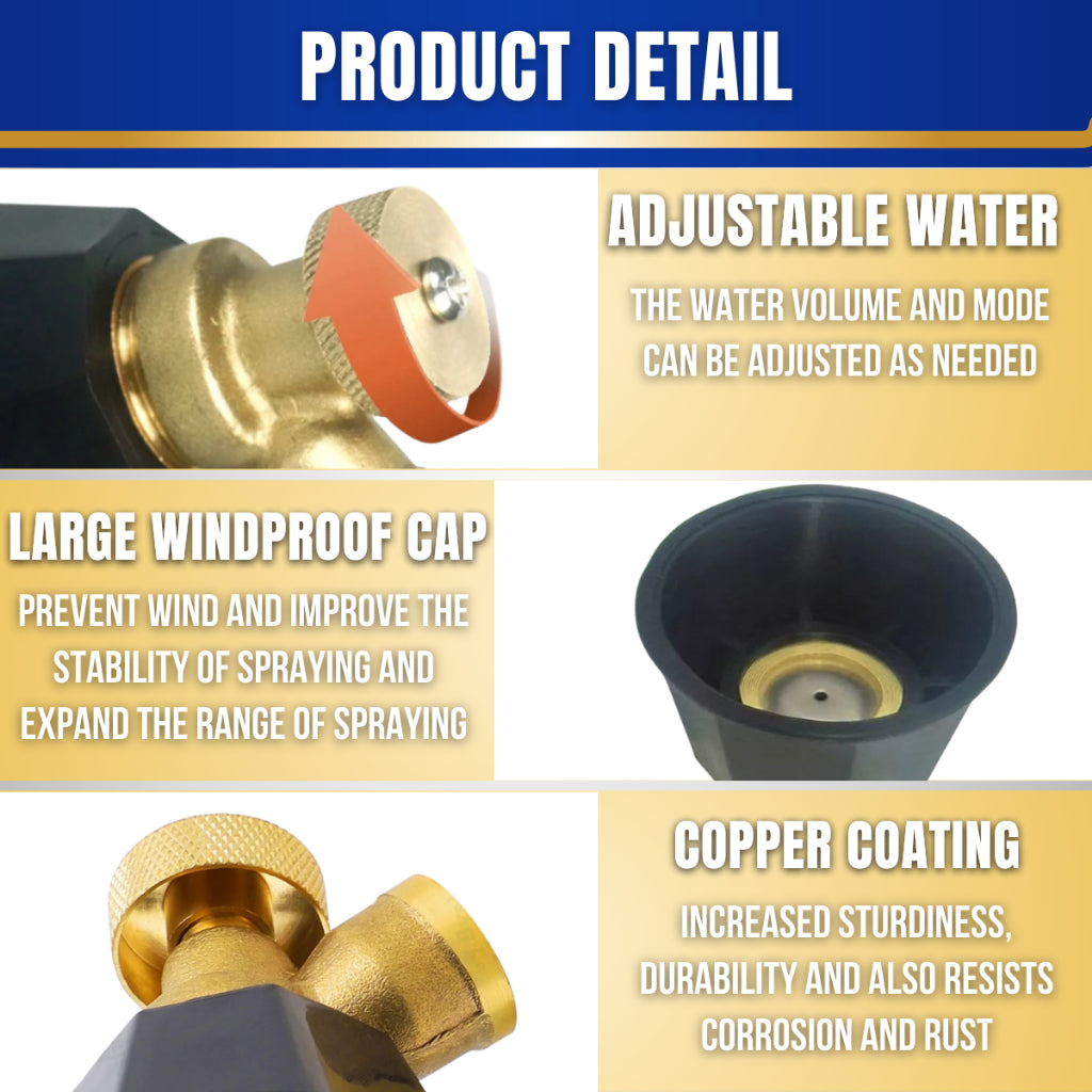 C&C High Pressure Cyclone Nozzle Agricultural Atomization Adjustable Garden Mist Spryer Muncung Tekanan Tinggi