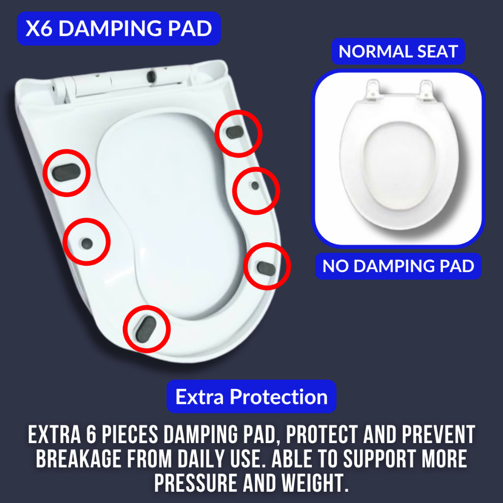 C&C 1PCS Dual Use Adult + Children Toilet Seat Cover Child Potty Train Toilet Seat Cover With Free Soft Close Hinge