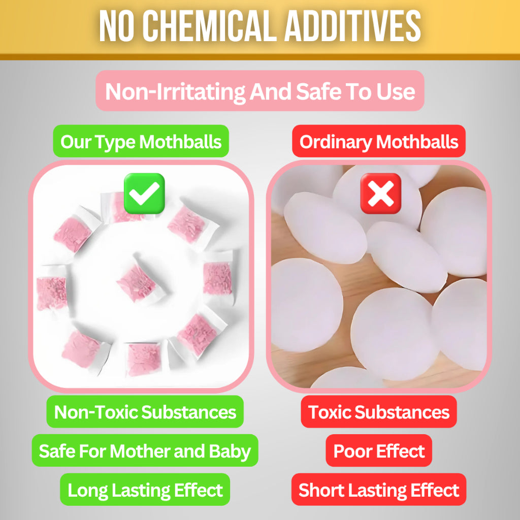 C&C 48pcs Japan Floral Scent Mothball Pest Control Anti-Bug Anti-Mold Mothball Ubat Gegat Lipas