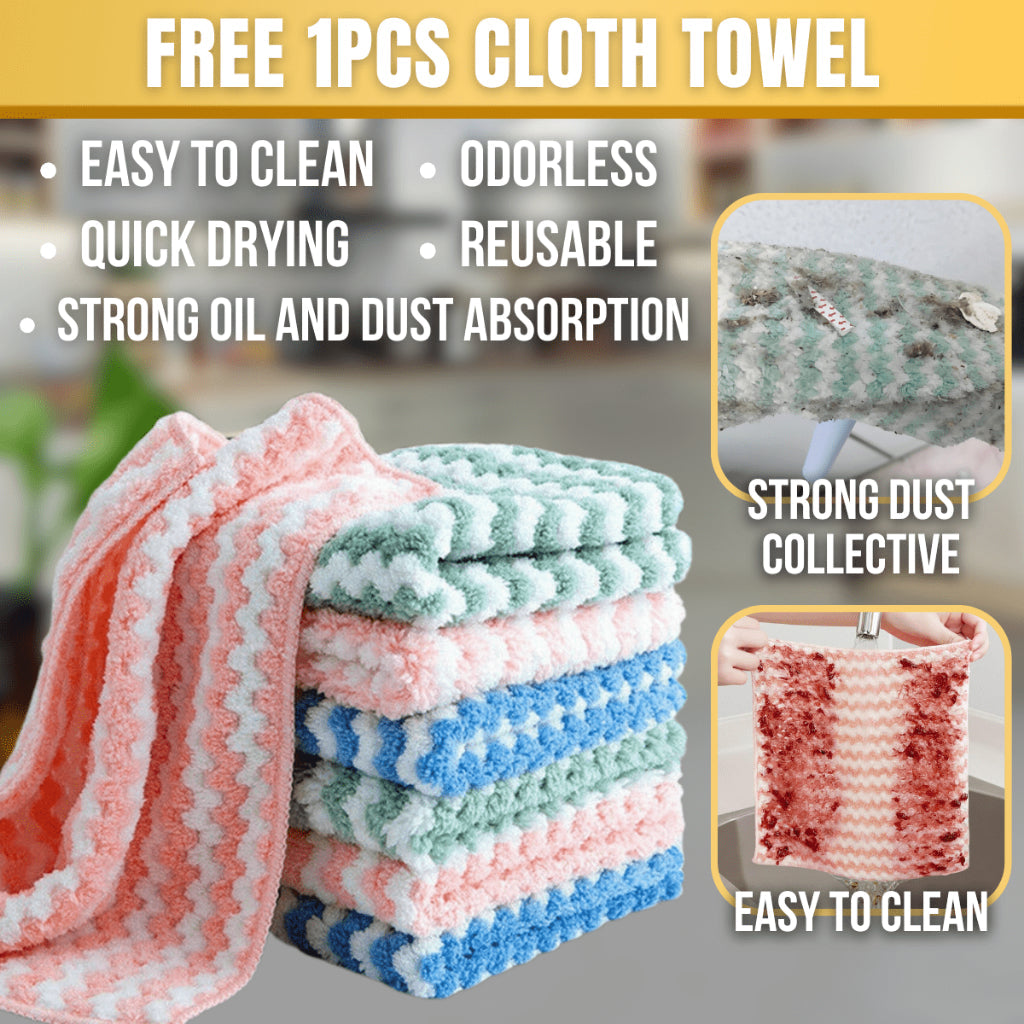 C&C Flat Mop Lazy Mop Disposable Wipes Mop Dry and Wet Use Mop Free Reusable Towel