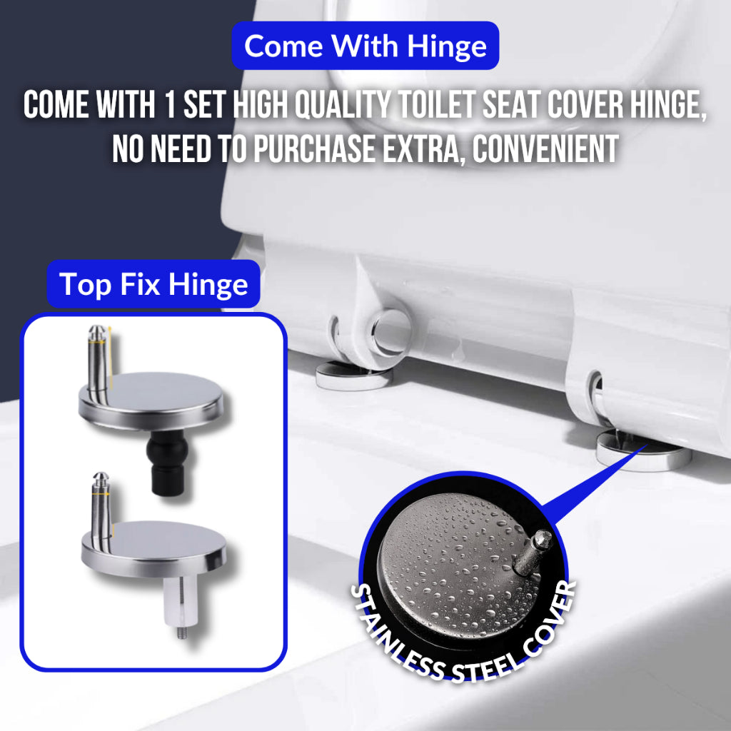 C&C 1PCS Dual Use Adult + Children Toilet Seat Cover Child Potty Train Toilet Seat Cover With Free Soft Close Hinge