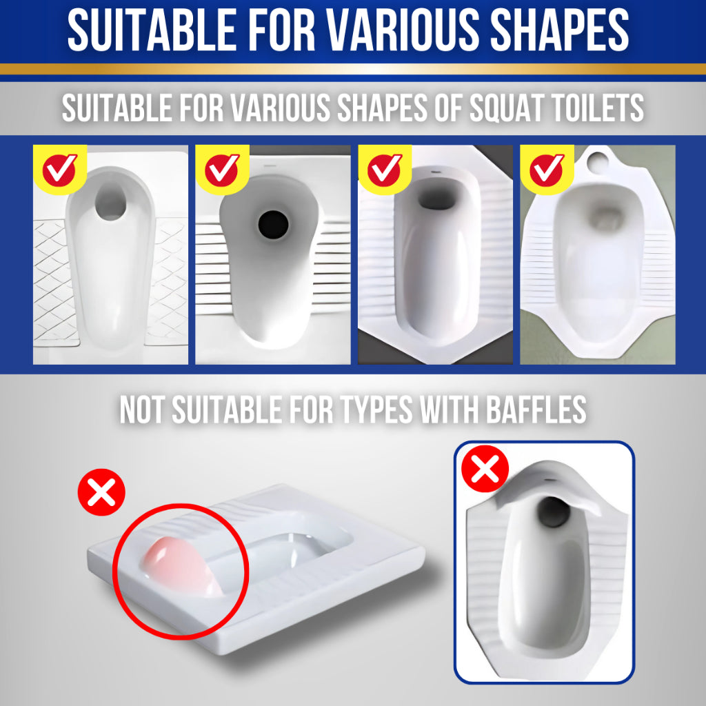 C&C Squatting Toilet Pan Cover Anti-Slip Squat Toilet Cover Penutup Lubang Tandas Cangkung