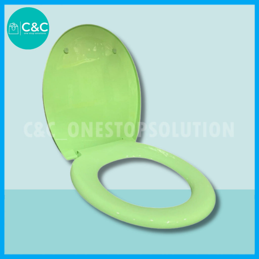 Heavy-Duty Colour Plastic Toilet Seat Cover With Adjustable Hinge
