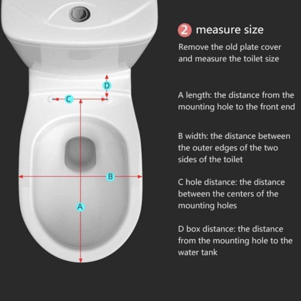 C&C Black V Shape Toilet Seat Cover With Soft Close Adjustable Hinge Penutup Mangkuk Duduk Tandas