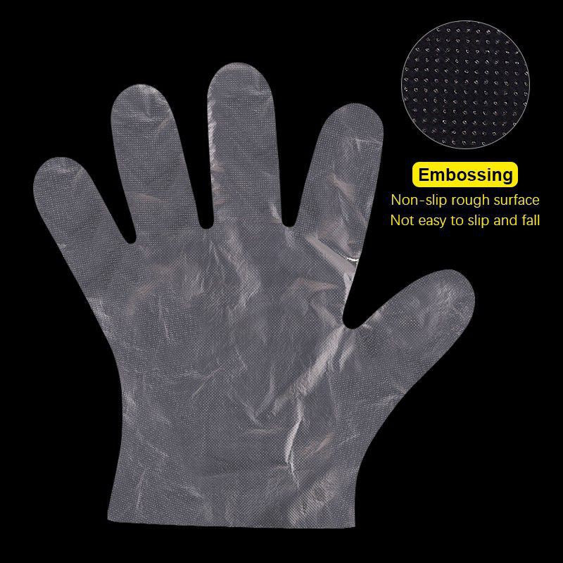 C&C Disposable Plastic Hand Gloves Individual Pack Free Size Glove Sarung Tangan Plastik