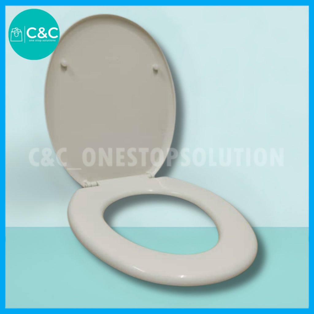 Heavy-Duty Colour Plastic Toilet Seat Cover With Adjustable Hinge