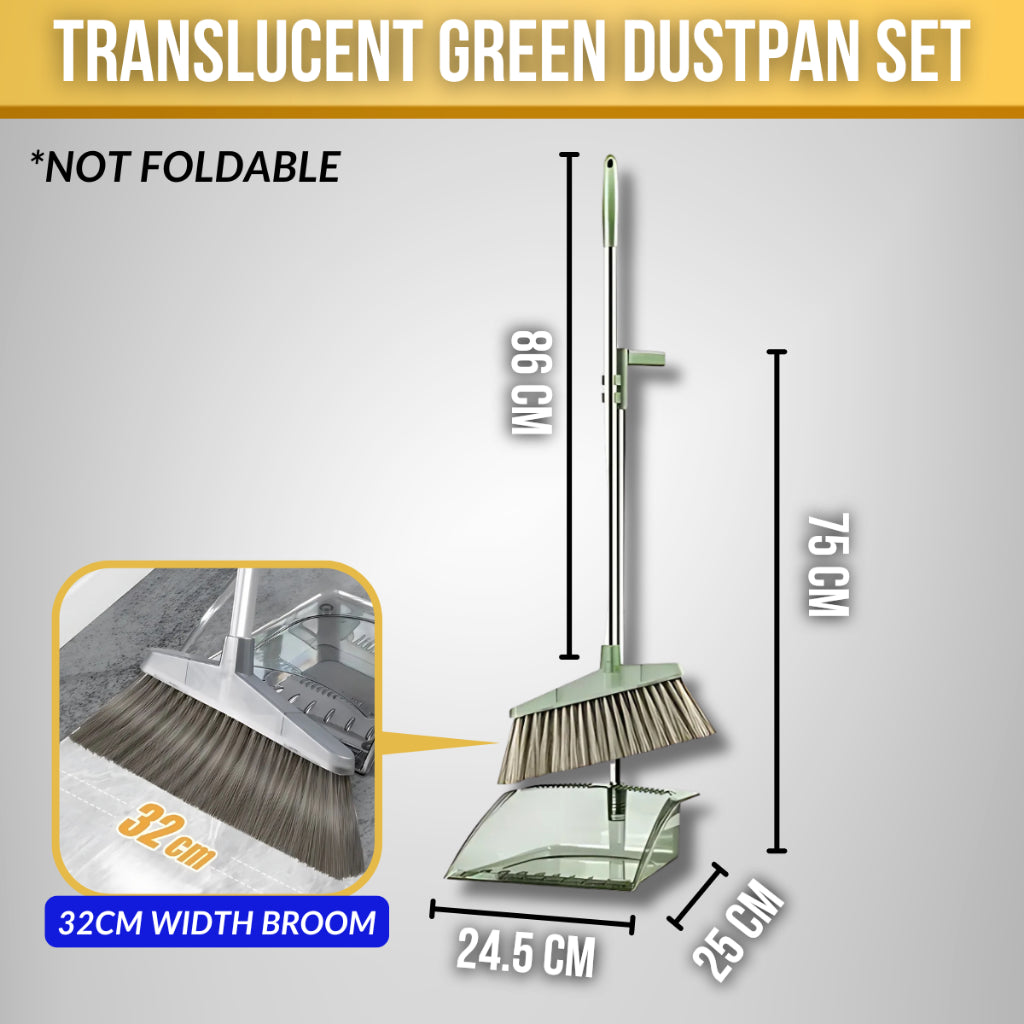4 in 1 Foldable Broom Dustpan Set Broom Set Water Wiper Penyapu dan Penyodok Set Lantai