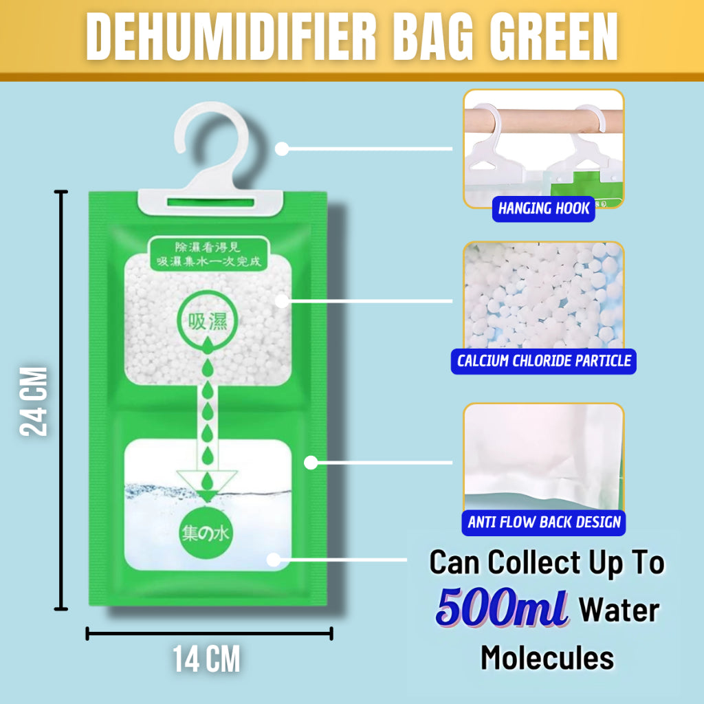 C&C 100g Indoor Closet Dehumidifier Bag Moisture Absorber Mildew Drying Agent Deodorizing Desiccant Penyerap Lembapan