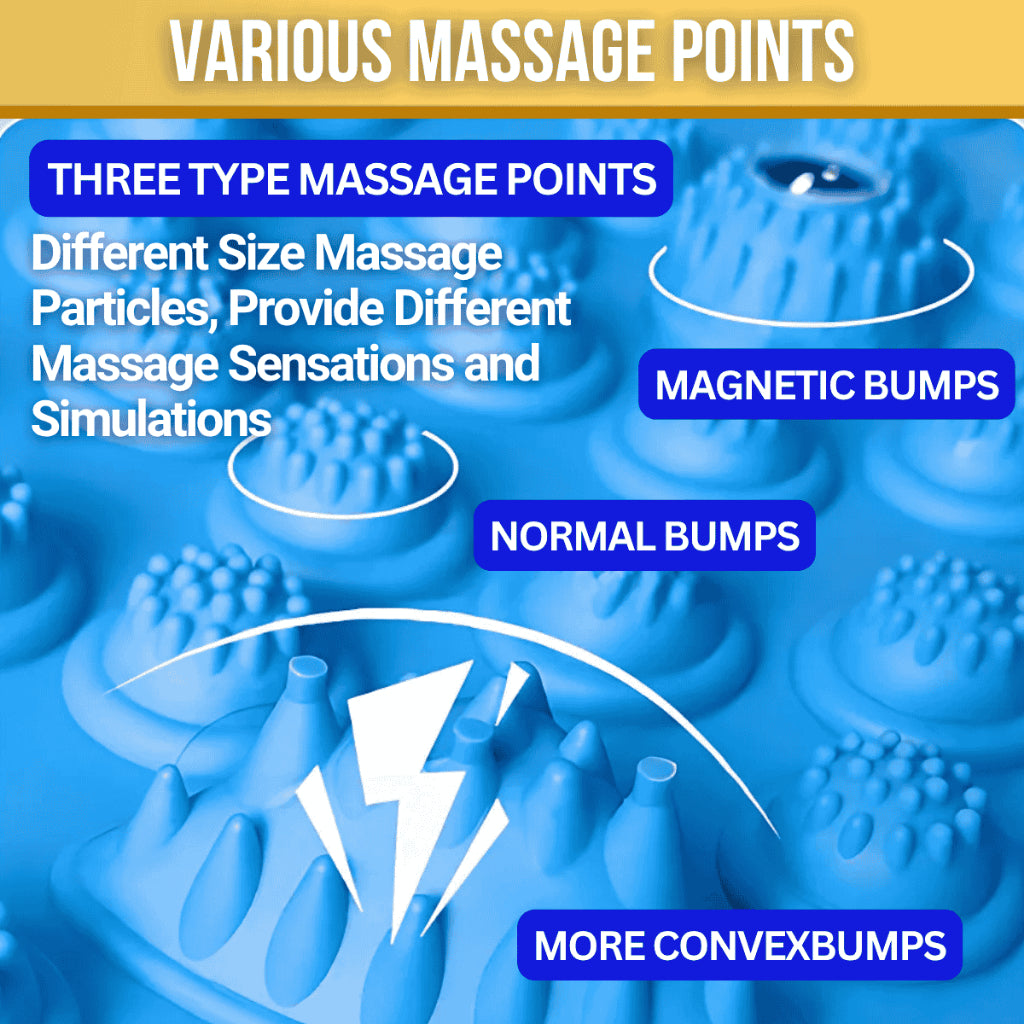 C&C Foot Massage Pad Magnetic Acupressure Mat Round Pressure Board Papan Urut Kaki Batu Pijak