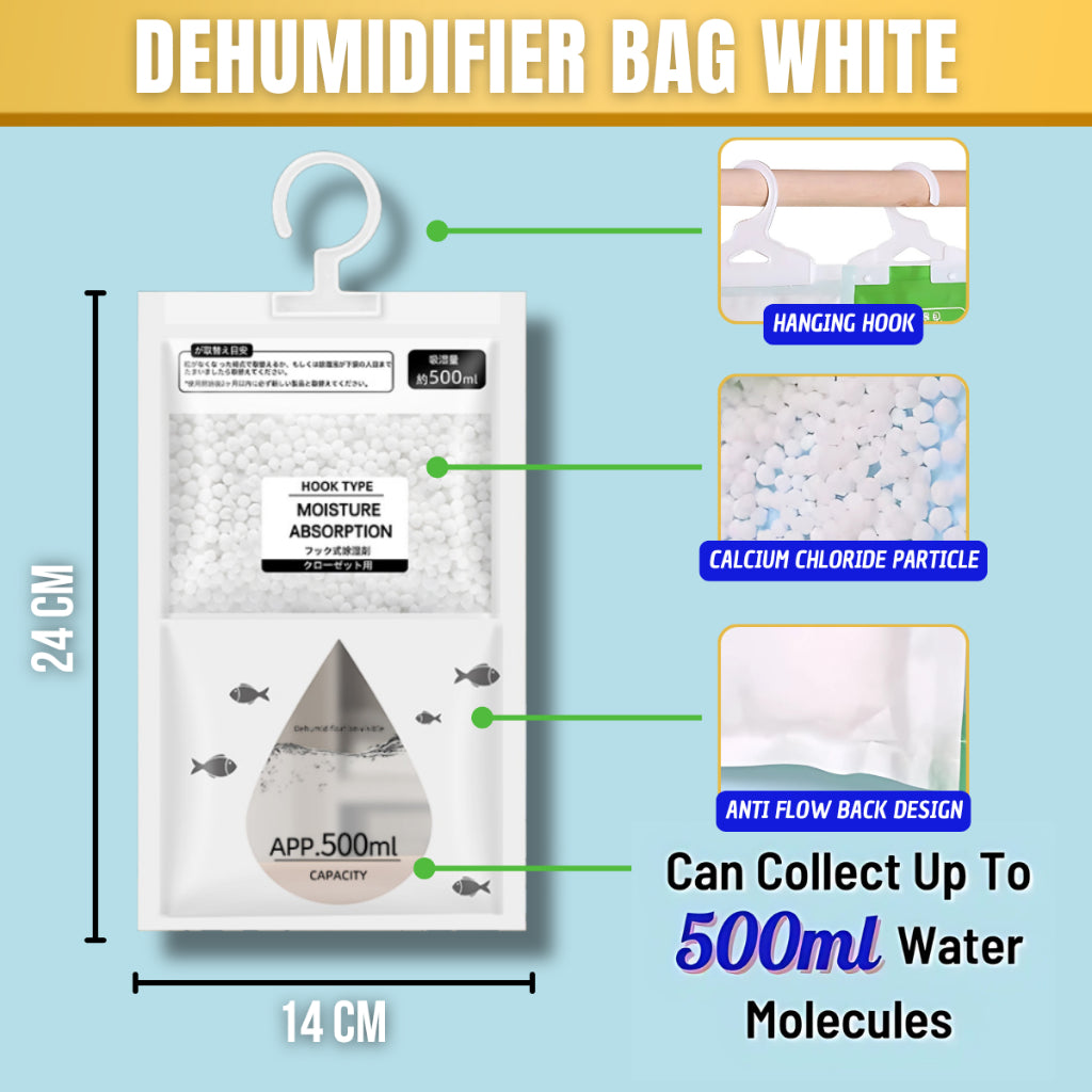 Ins Hanging Moisture Absorber Bag Closet Wardrobe Dehumidifier Bag Mildew Bag Drying Agent Deodorizing Desiccant Moistur