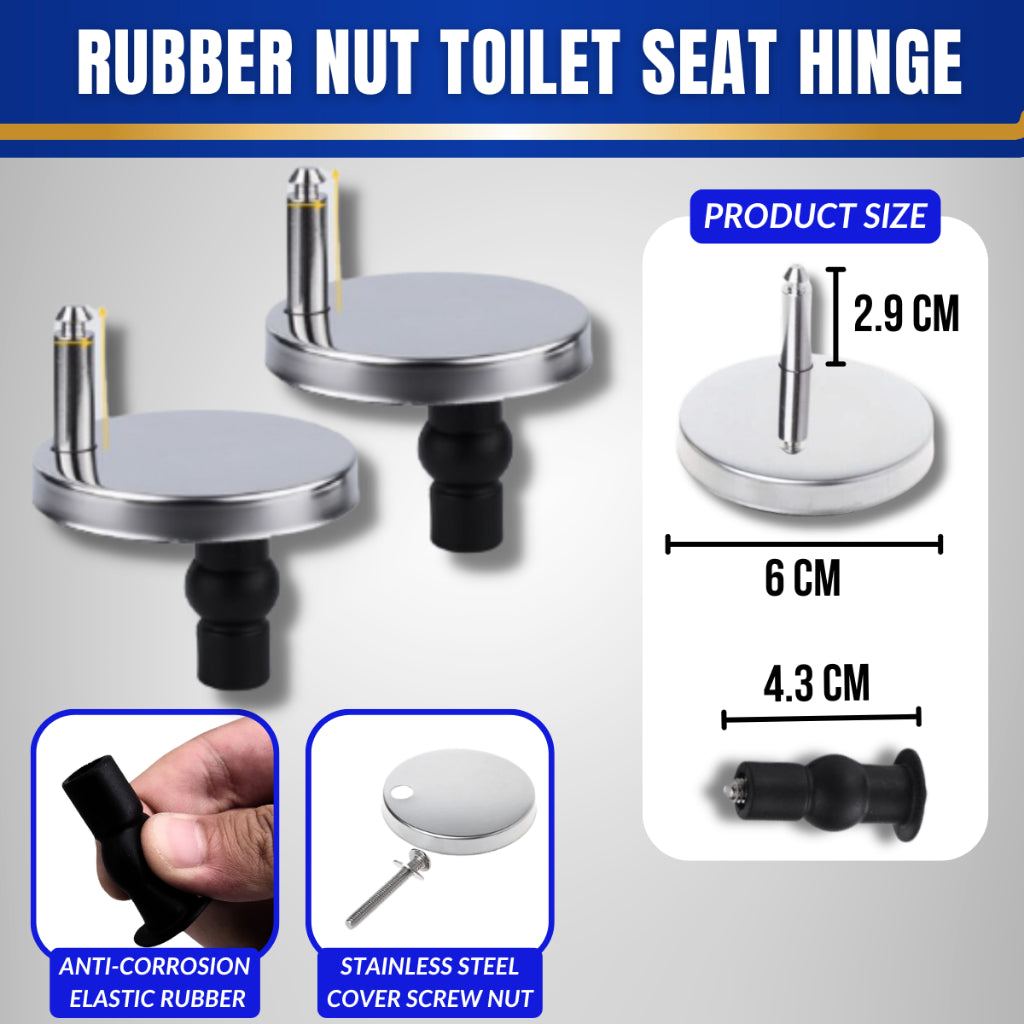 1 Set Spare Part SUS304 Toilet Seat Hinge Attachment Set Stainless Steel Toilet Seat Cover Hinge Quick Releas