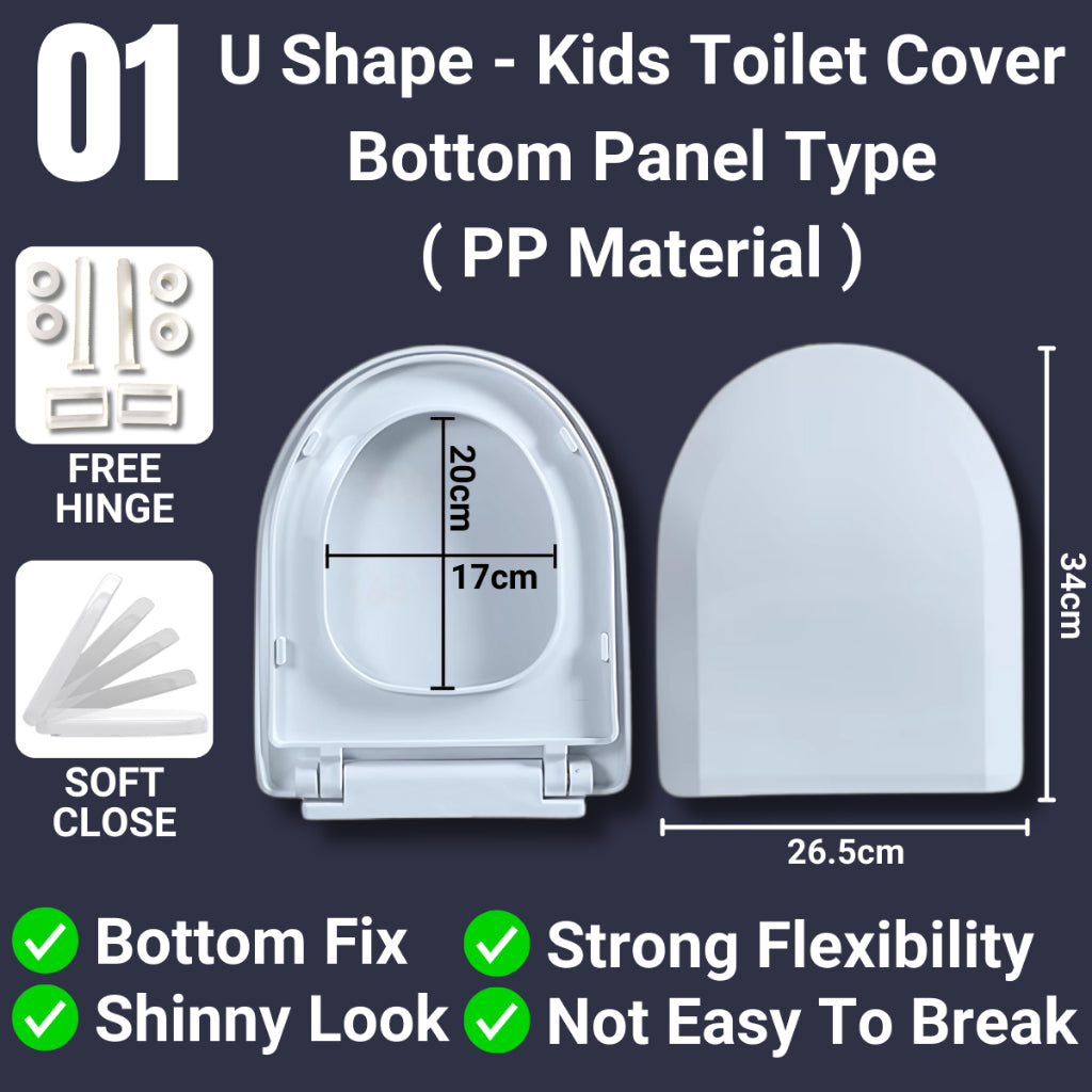 C&C Super Small Children Baby Kids Toilet Bowl Cover Small Size Child U Shape Toilet Seat Cover With Free Screw Nut